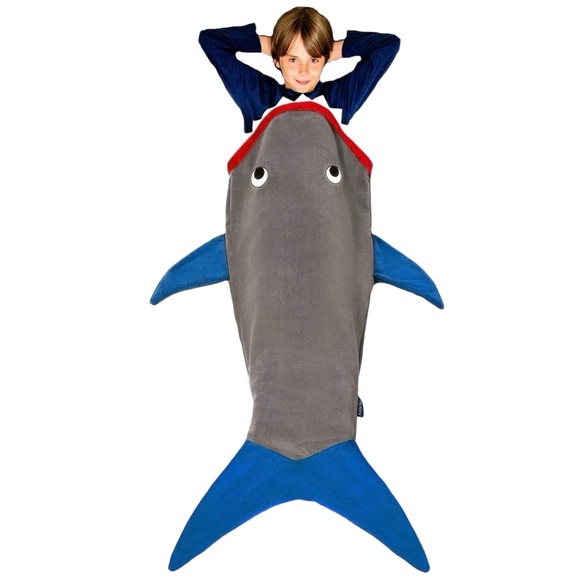 Blankie Tails kids Shark Blanket - Picture 1 of 12